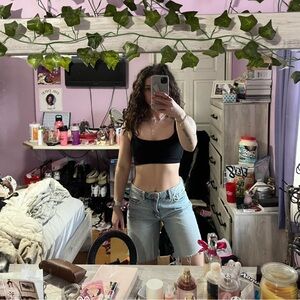 Garage Light Blue Bermuda Jean Shorts